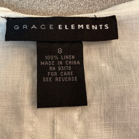 GRACE ELEMENTS - 100% Linen sleeveless top. Size 8 - Picture 3 of 9